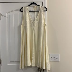 ASOS cream lace swing tunic tank, size 20